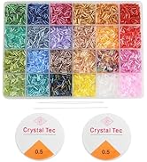 GTAAOY 9600pcs Tube Beads Kit, Glass Bugle Seed Beads for Jewelry Making, Small Craft Bead for DI...