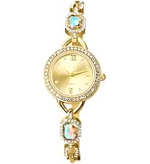 Avaner Women's Bracelet Wrist Watches: Ladies Gold Silver Stainless Steel Strap Colorful Rhinesto...