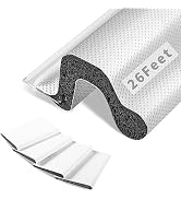 Fingwerk 26 Feet Long Reach Weather Stripping Door Seal with 4 PCS Door Corner Seals, V-Shaped Re...