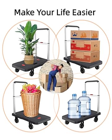 150kg/330 Lbs Heavy Duty Luggage Cart