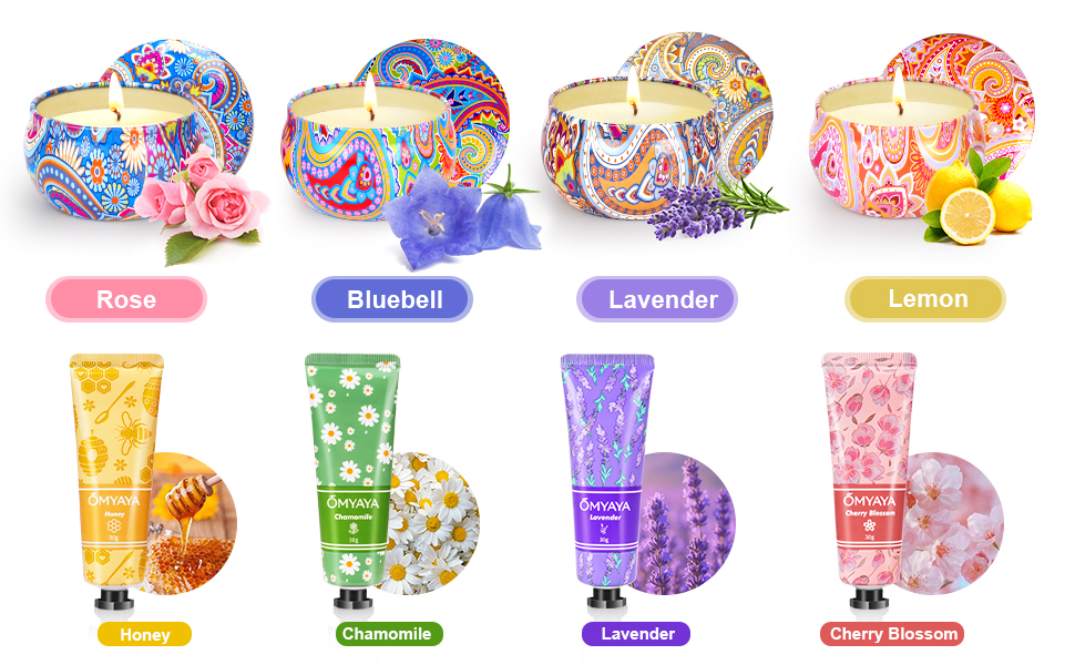 Hand Cream Scented Candles Gift Set