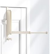 KitchLife Folding Clothes Drying Rack Over The Door - Fit for 1 3/8" Door, Foldable Travel Hanger...