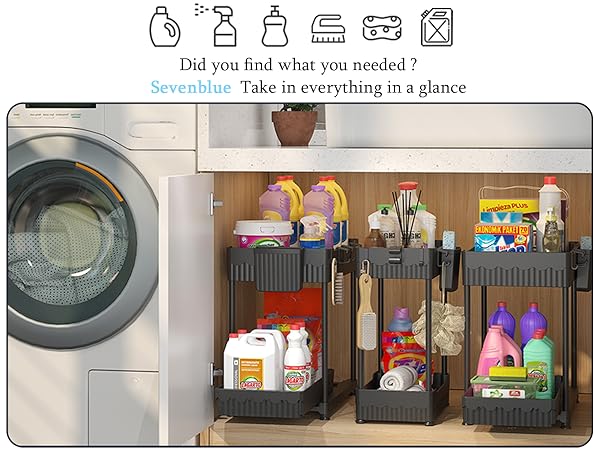 Sevenblue Laundry Room undersink organizer