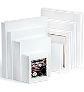 Canvases for Painting, Shuttle Art 34 Pack Multi Sizes Stretched Canvas and Canvas Panels, 5x7”, ...