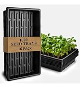 10-Pack Heavy-Duty 1020 Seed Trays – Durable, Extra-Thick Plastic Flats for Seed Starting, Microg...