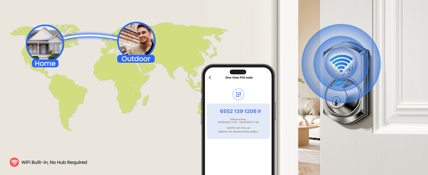 Built-in WiFi for remote control from anywhere