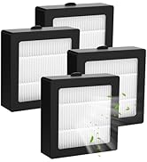 FUKANG Smokeless Ashtray Replacement Filters 4Pack - HEPA & Carbon Layer for Smoke, Dust, Odor El...