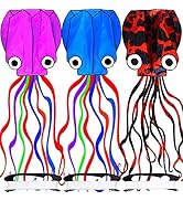 Octopus Kite 3 PACK Kites for Adults Easy To fly, 3D Beautiful Large Giant Kites with Kite String...