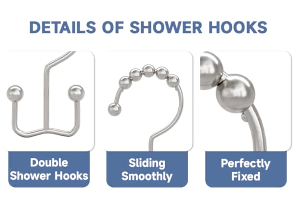Nickel Double Shower Hooks