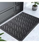 Yimobra Front Door Mat, All-Season Waterproof Door Mats Outside Entrance, All-Weather Outdoor Ind...