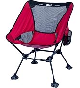 iClimb Ultralight Compact Camping Folding Beach Chair with Anti-Sinking Large Feet and Back Suppo...