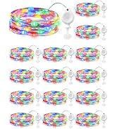 Brightown 14 Pack Multicolor LED Fairy Lights Battery Operated String Lights, 7ft 20LED Waterproo...