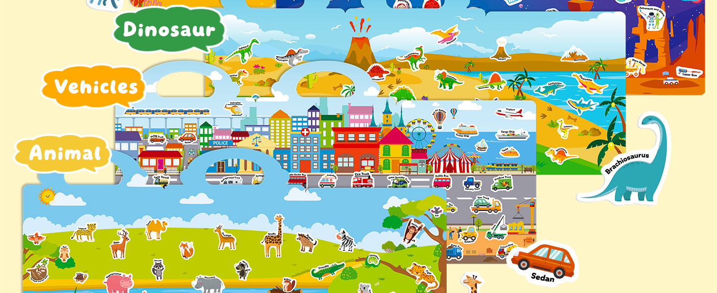 sticker book, sticker book for toddlers, sticker book for kids