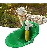 HAOHIZE Automatic Goat Waterer, 1L Water Storage Capacity Plastic Livestock Water Bowl for Pig Co...