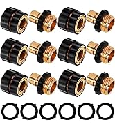 LIULO TOOL 3/4 Inch Garden Hose Quick Connect, Aluminum Garden Hose Fittings, Male and Female Wat...