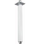 Voolan Shower Arm with Flange, Ceiling Mounted Fixed Shower Pipe, Bathroom Straight Rain Shower R...