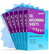 High-Performance Oil Absorbing Sheets for Face - 6 pack (300 sheets) - Makeup Friendly Blotting P...