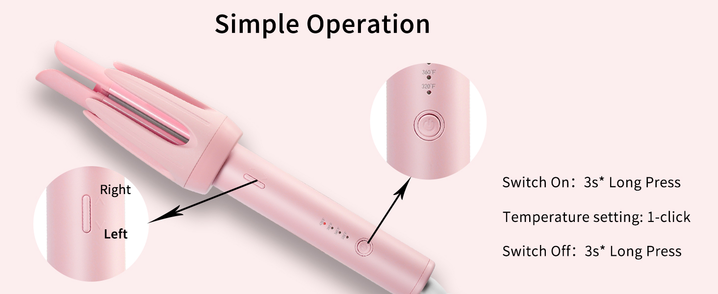 Simple Operation Rotating Curling Wand