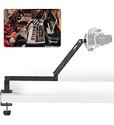Upgrade ULANZI LS26 Low Profile Mic Arm, Aluminum 360° Rotatable Foldable Microphone Low Arm Desk...