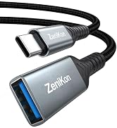 ZeniKon USB Female to USB C Male Cable 3.3FT Female USB to USB C Adapter | 5Gbps High-Speed Data ...