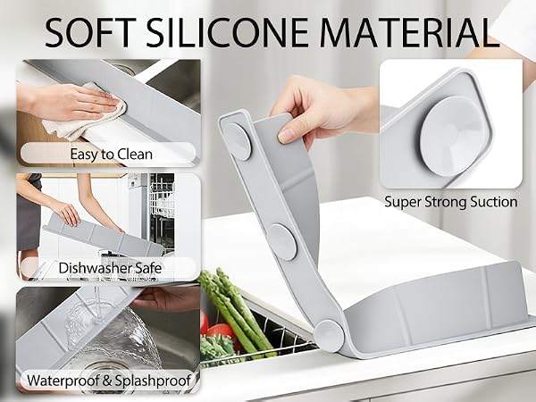 sink guard splash kitchen water silicone strip front edge mat faucet premium protectors backsplash