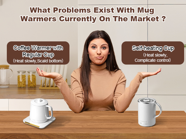 Coffee Mug Warmer Set for Desk, Coffee Cup Warmer with Auto Shut OffTimer, Coffee Mug Cup Heater