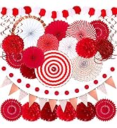 Moon Boat 35PCS Party Decorations Paper Fan Hanging Set - Birthday,Wedding,Baby Shower,Circus,Fes...