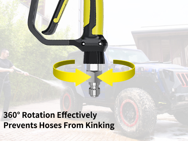 Pressure washer hose and gun