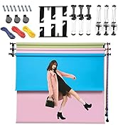 ZLY 3 Roller Wall Mounting Manual Background Support System, Including 3 Tri-fold Hooks, 6 Expand...
