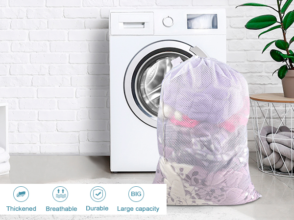 large mesh laundry bags