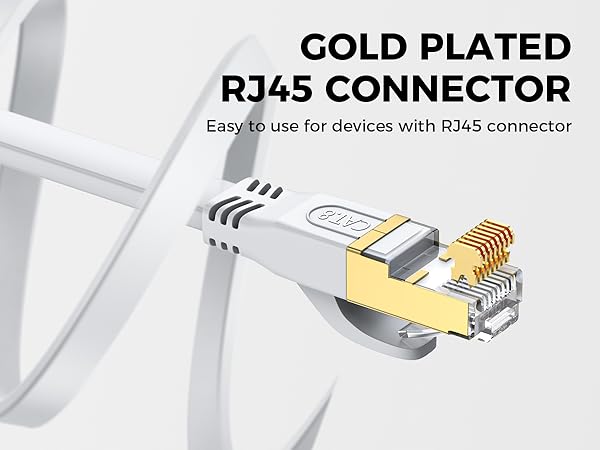 GOLD PLATED RJ45 CONNECTOR Easy to use for devices with RJ45 connector