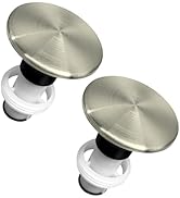 972-098J Plumbing-Equipment Brushed Nickel Drain Sink Stopper, Drain Sink Plug Part Push & Seal D...