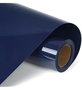 RENLITONG Navy HTV Iron on Vinyl 12Inch by 10ft Roll HTV Heat Transfer Vinyl for T-Shirt HTV Viny...