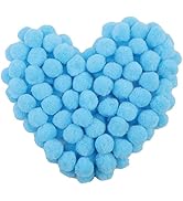 150 Pcs Pom Poms, 1 Inch Light Blue Craft Pom Poms, Mother's Day Fuzzy Pompom Puff Balls, Small P...