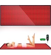 Red Light Therapy Mat Full Body, 71"x31" Red Light Blanket Infrared Light Therapy Heating Pad Sup...