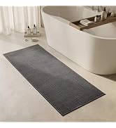 Triohero Bathroom Runner Rug, Long Bath Mat Washable Thin Quick Dry Low Pile Bathroom Runner Rugs...