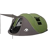 AYAMAYA Pop Up Tent 6 Person Easy Pop Up Tents for Camping with Vestibule, Double Layer Waterproo...