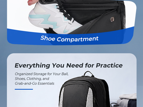Backpack Bag with Ball Holder & Shoes Compartment