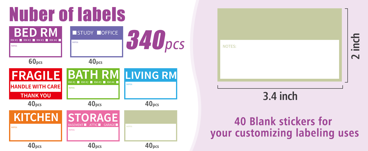 Home Moving Labels