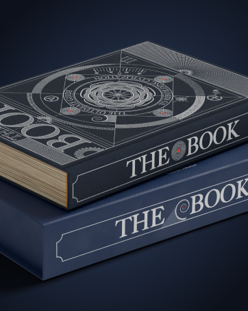 the book with a gift box