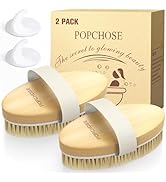 POPCHOSE Dry Brushing Body Brush, Natural Bristle Dry Skin Exfoliating Brush Body Scrub for Flawl...