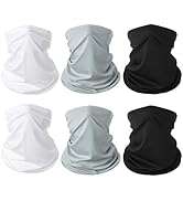 6 Pieces Summer Face Cover Scarf Mens Neck Gaiter For Men Women UV Protection Face Breathable Sun...