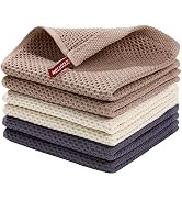 Homaxy 100% Cotton Waffle Weave Kitchen Dish Cloths, Ultra Soft Absorbent Quick Drying Dish Towel...