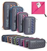 BAGAIL Camping Towel with EVA Case, Compact & Ultra Soft Microfiber Travel Towel - Super Absorben...