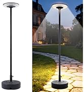 Flycoop Solar Street Lights Outdoor with 86.6 inch Pole, 216LED Waterproof Motion Sensor Solar La...