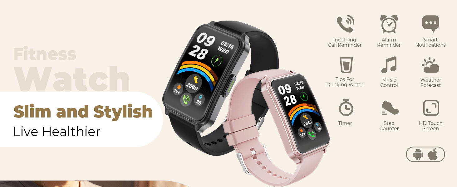 This smart watch boasts a beautiful design