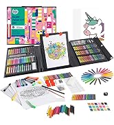 KIDDYCOLOR 211pcs Kids Art Supplies, Portable Painting & Drawing Art Kit for Kids with Oil Pastel...