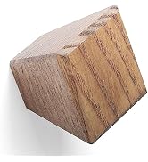 6 Pack Walnut Wood Cabinet Knobs Finished - 1x1 inches Diamond Shape - Wooden Drawer Pulls, Handl...
