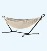 SONGMICS Double Hammock with Stand, 82.7 x 59.1 Inches, 529 lb Load Capacity, Portable Hammock, f...
