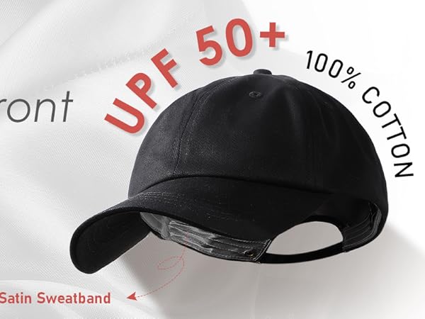 satin lined baseball cap